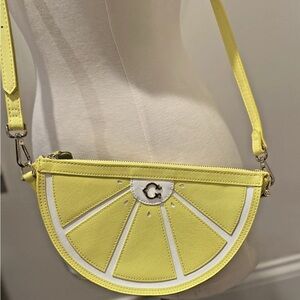 C. Wonder Yellow & White Lemon Slice Crossbody Bag